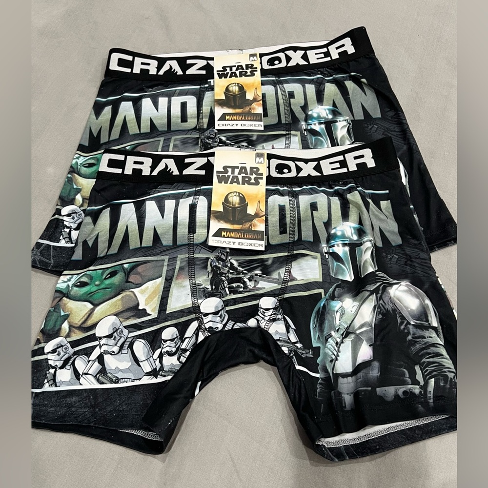 Pair (2) Star Wars Boxer Briefs Underwear Mens M 32-34 Breathable Stretch